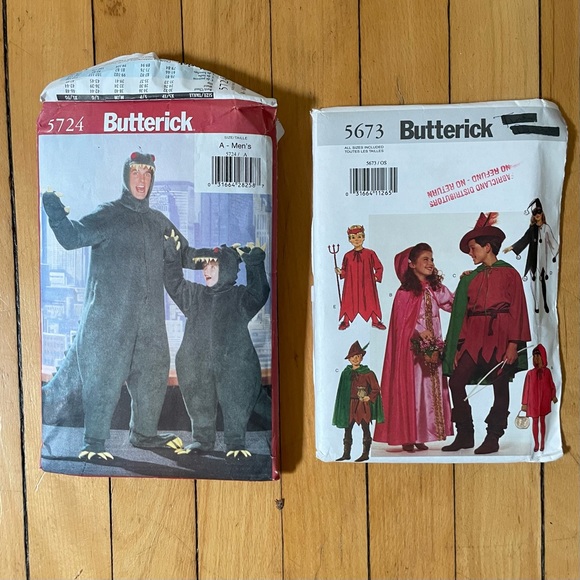 Costume patterns Adult and Child sized. Butterick 5673 uncut. Butterick 5724 - Picture 1 of 5
